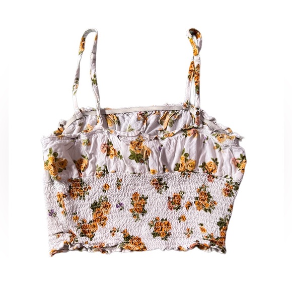 Jolie & Joy Floral Smocked Square Neck Woven Sleeveless Top Size Small - Picture 2 of 2